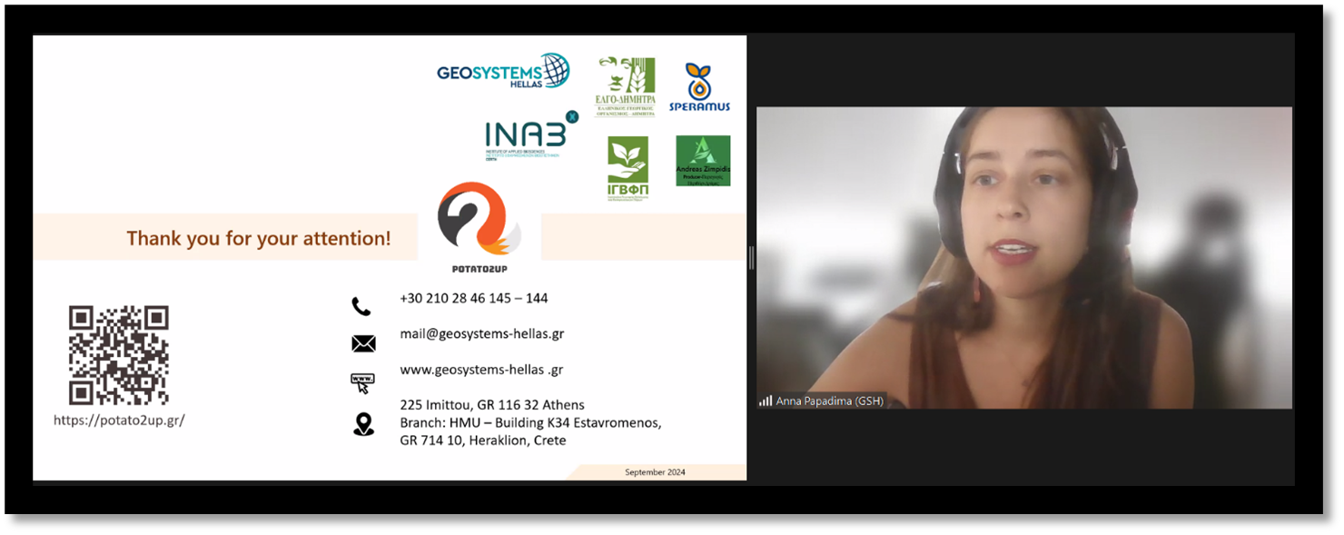 Presentation of Potato2Up at the international Retaste 2024 conference